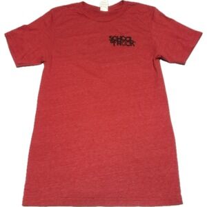 Augusta Sportswear Mens Small S School of Rock Graphic T Shirt Red Music Guitar